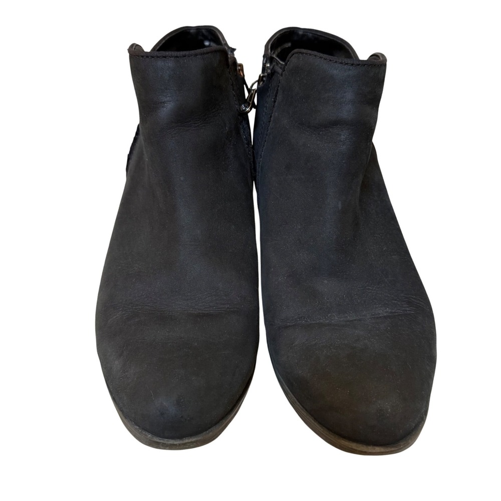 Blondo Ankle Boots Black Waterproof Nubuck Leather Block Heel Women 8.5 B5491017